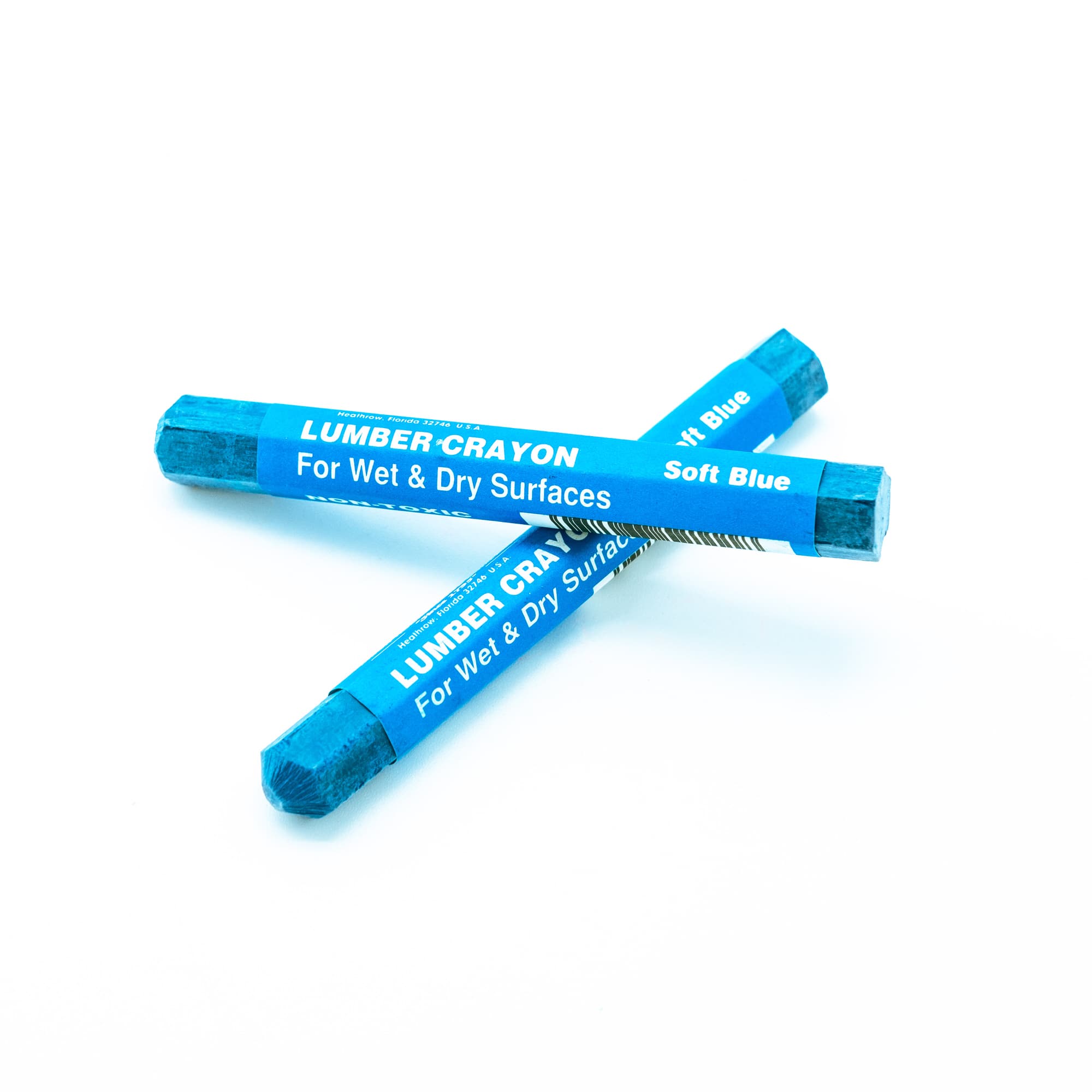 CRAYONS DE CIRE GRAS DIXON, BLEU DOUX - PAQUET DE 12