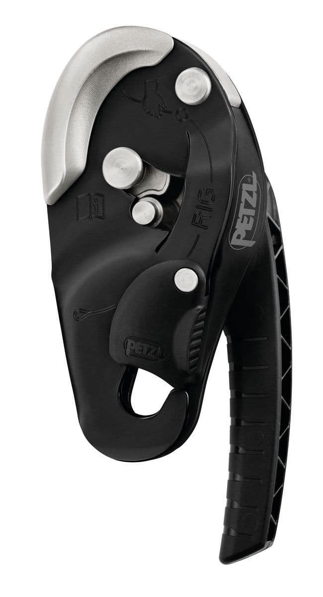 PETZL RIG SELF-BRAKING DESCENDER - BLACK