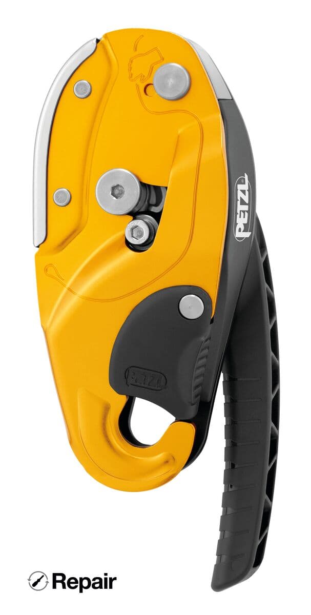 DESCENDEUR AUTOBLOQUANT RÉPARABLE JAUNE PETZL 