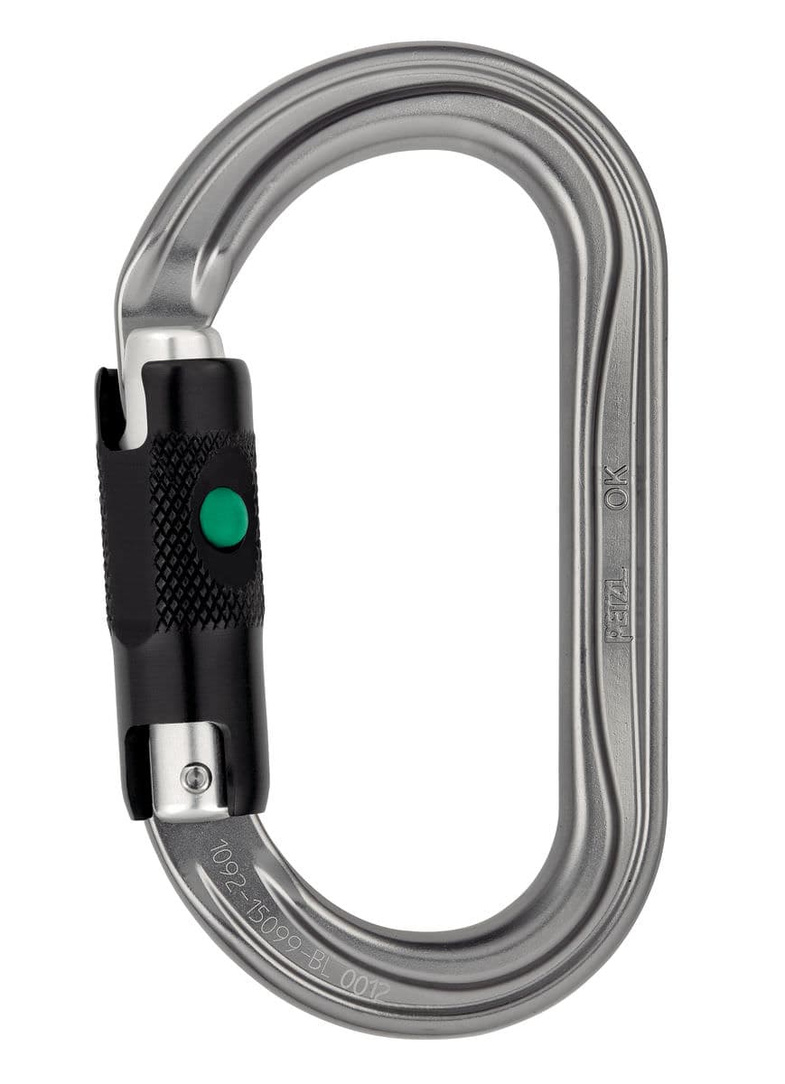 PETZL® OK LIGHTWEIGHT OVAL CARABINER, BALL-LOCK