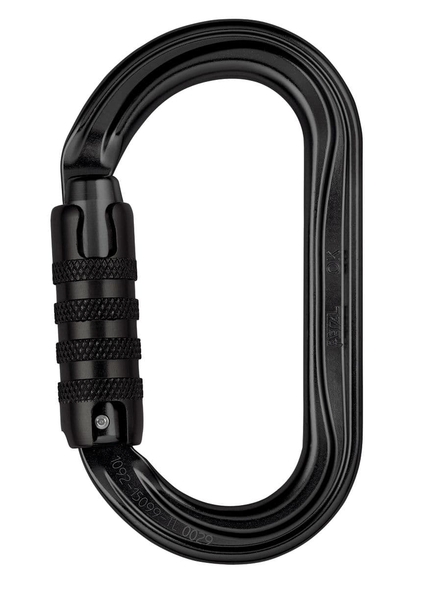 BLACK CARABINER OVAL OK TRIACT-LOCK
