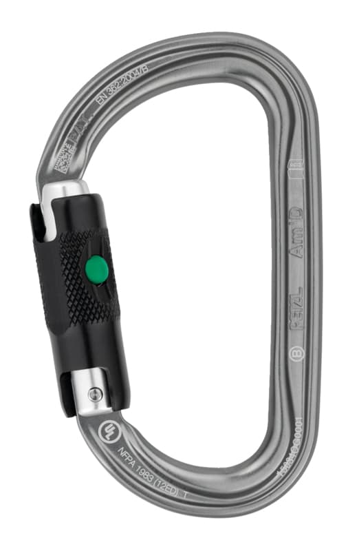 PETZL® AM’D LIGHTWEIGHT ASYMMETRICAL CARABINER, BALL-LOCK