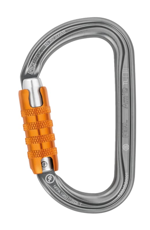 AM’D LIGHTWEIGHT ASYMMETRICAL CARABINER, TRIACT-LOCK
