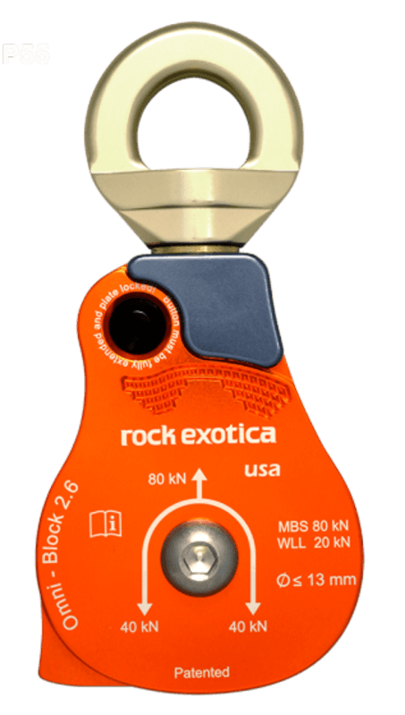 OMNI-BLOCK SINGLE PULLEY - 2,6 IN/40 KN