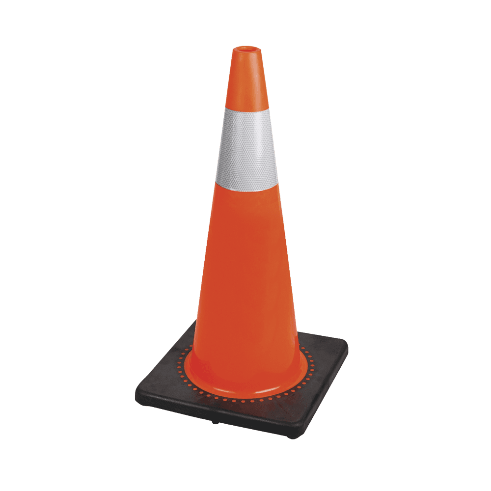SAFETY CONE WITH REFLECTIVE BAND 28"