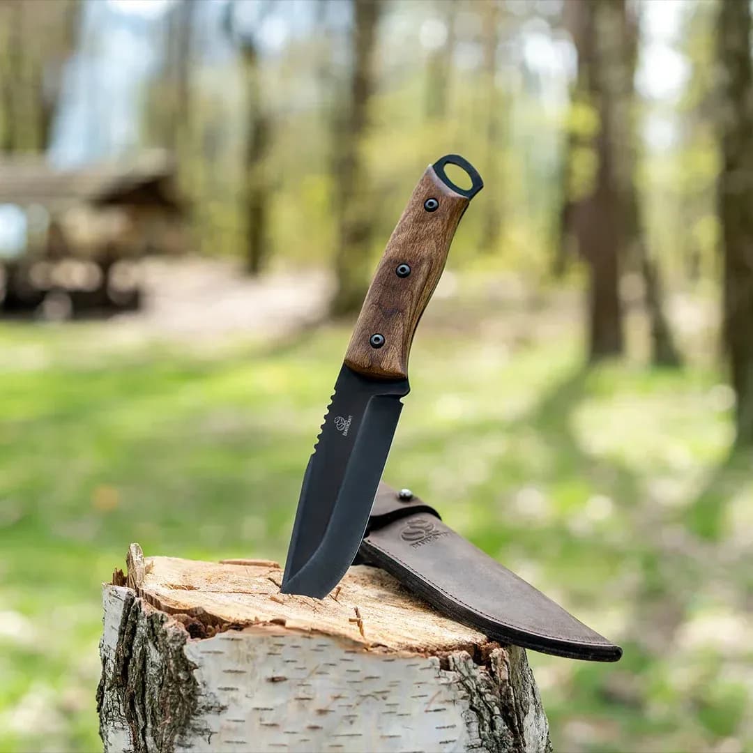COUTEAU DE BUSHCRAFT EN ACIER DE CARBONE